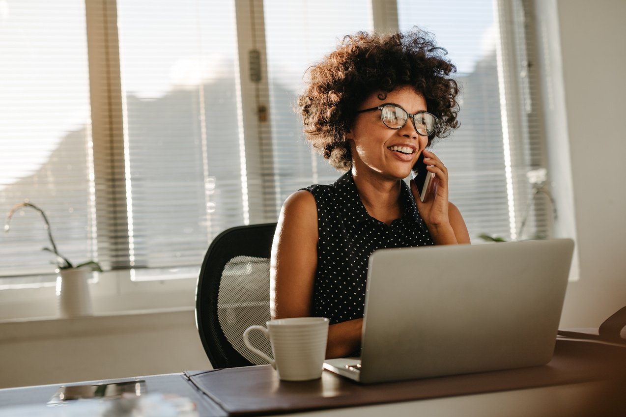 Employee on a Phone Call 